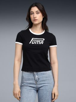 Puma - Black Solid Slim Fit T-Shirt