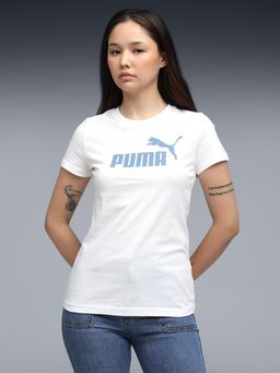 Puma - White Solid Regular Fit T-Shirt