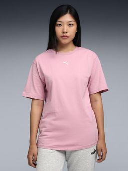 Puma - Pink Solid Relaxed Fit T-Shirt