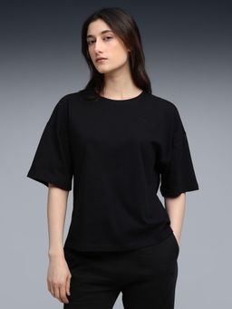 Puma - Black Solid Oversized Fit T-Shirt