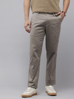 GENIPS - Mens Relaxed fit Grey Casual Trouser