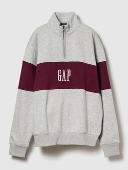 GAP - Men Colorblock Half-Zip Drop-Shoulder Oversized Sweatshirt