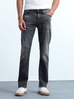 Flying Machine - Mens Freddie Slim Straight Fit Whiskered Jeans