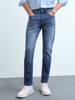 Flying Machine - Mens Slash Slim Tapered Fit Stone Washed Jeans