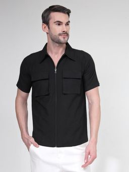 NEUDIS - Mens Solid Half Sleeve Casual Shirt for Men