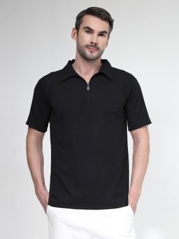 NEUDIS - Mens Black Half Sleeve Polo T-Shirt