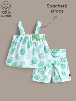Hopscotch - Mint Bubble Summer Top and Shorts Set