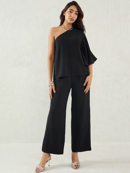 Femmella - Black One Shoulder Co-Ord (Set of 2)
