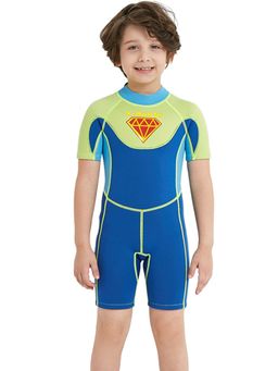 Little Surprise Box - Superhero 2.5 mm Neoprene Knee Length Kids Half Sleeves Swimwear