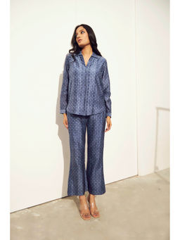 BETRUE - Blue- Bliss Shibori Shirt And Pants Set (Set of 2)