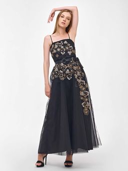 Cover Story - Black Baroque Embroidered Dress