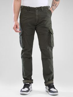 Spykar - Green Regular Fit Cargo Pant for Men