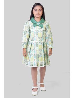 TINY GIRL - Full Sleeves Barbie Typography Printed Dress