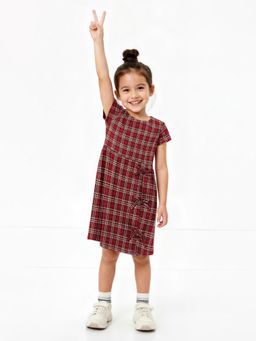 max - Girls Checked A-Line Dress
