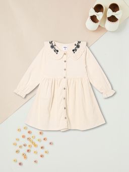 max - Girls Embroidered Collar Dress