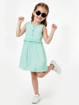 max - Girls Self Design A-Line Dress