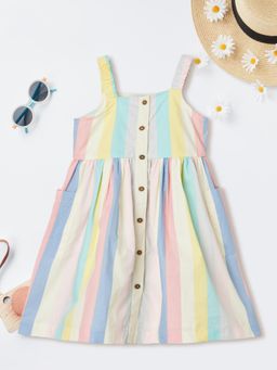 max - Girls Poplin Striped Dress