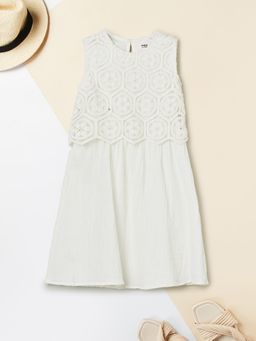 max - Girls Crochet Knit A-Line Dress