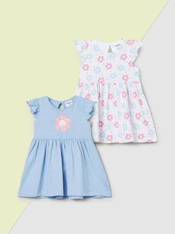 max - Girls Printed Dress (Pack of 2)