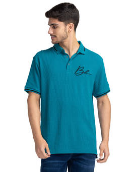 Being Human - Men Short Sleeve Regular Fit Polo T-Shirt Blue