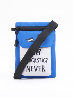 Bewakoof - Unisex Blue Sarcastic Me Printed Sling Bag