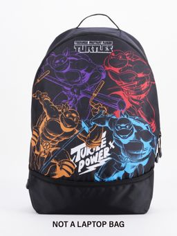 Bewakoof - Unisex Black Ninja Turtles Printed Small Backpack