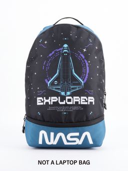 Bewakoof - Unisex Black NASA Explorer Graphic Printed Small Backpack