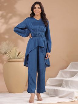 Rangdeep - Gahan V-Neck Top & Flared Pant Co-Ord Set