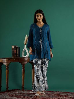 Rangdeep - Floral Pure Cotton Kurti With Pant