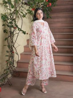 Rangdeep - Gahan Women Floral Pure Cotton Kurta With Pant & Dupatta