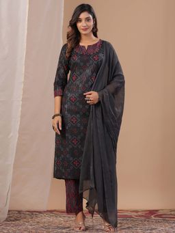 Rangdeep - Ethnic Motifs Pure Cotton Kurta With Pant & Dupatta