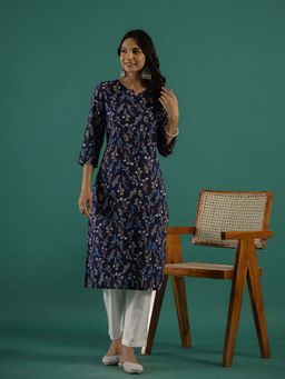 Rangdeep - Women Floral Regular Pure Cotton Kurta With Pant