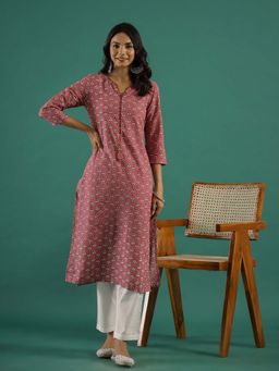 Rangdeep - Women Floral Regular Pure Cotton Kurta With Pant