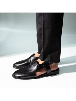 Monkstory - Studded Nawabi Sandals - Black