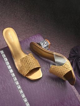 Valentino - Women Premium Gold Sandal Heels