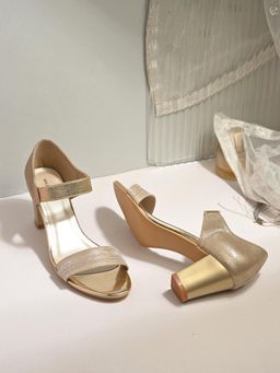 Valentino - Women Premium Gold Sandal Heels
