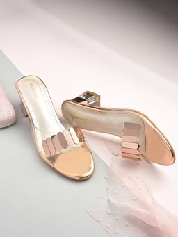 Valentino - Women Premium Rose Gold Sandal Heels