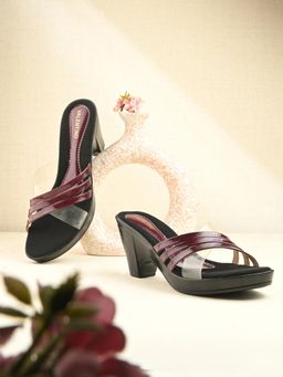 Valentino - Women Premium Maroon Sandal Heels
