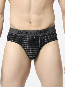 Jack & Jones - Black Check Print Briefs