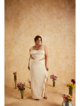 Lea Clothing - Ottilie Off White Maxi Skirt