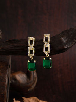 E2O - Green Drop Earrings For Women