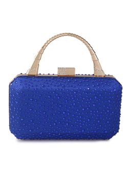 TREASO CLOSET - Emboss Blue Clutch Bag for Women