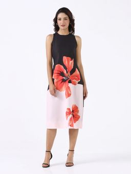 Powersutra - Women Black Midnight Bloom A-Line Dress
