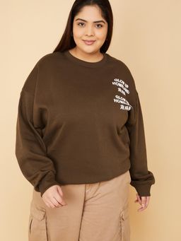max - Urb_N Women Printed Oversized Sweatshirt