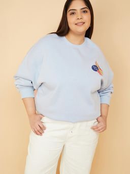max - Alaya F X Urb_N Women Back Print Oversized Sweatshirt