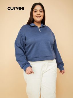 max - Urb_N Women Patterned Boxy Fit Sweatshirt