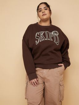 max - Women Printed Boxy Fit Sweatshirt