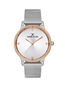 Daniel Klein - Silver Color MESH BAND Watch for Women DK.1.13184-6