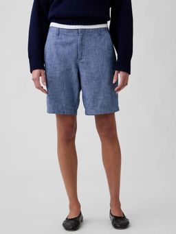 GAP - Blue Women Slim-Fit Bermuda Shorts
