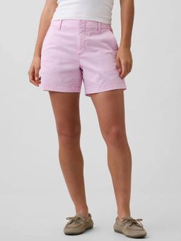 GAP - Pink Women's Slim-Fit Cotton Blend Chino Shorts
